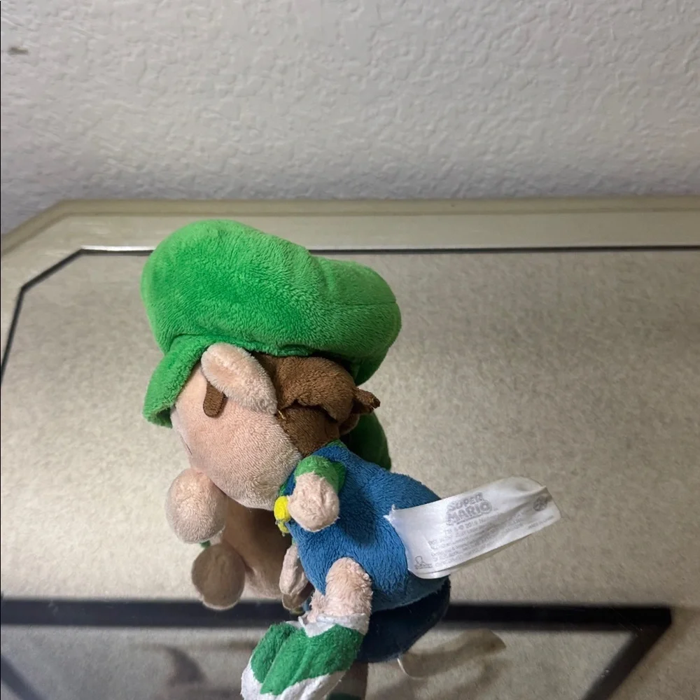 Nintendo Super Mario Baby Luigi Plush‎ Sanei 2016 Stuffed Animal Toy Green Blue